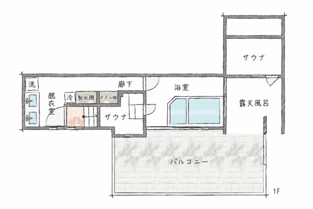 月と太陽 EN ATAMIの間取り1階